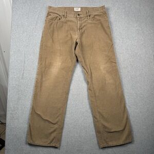 Vintage Old Navy Pants Mens 38x31 Beige Corduroy Straight Baggy Skater Y2K
